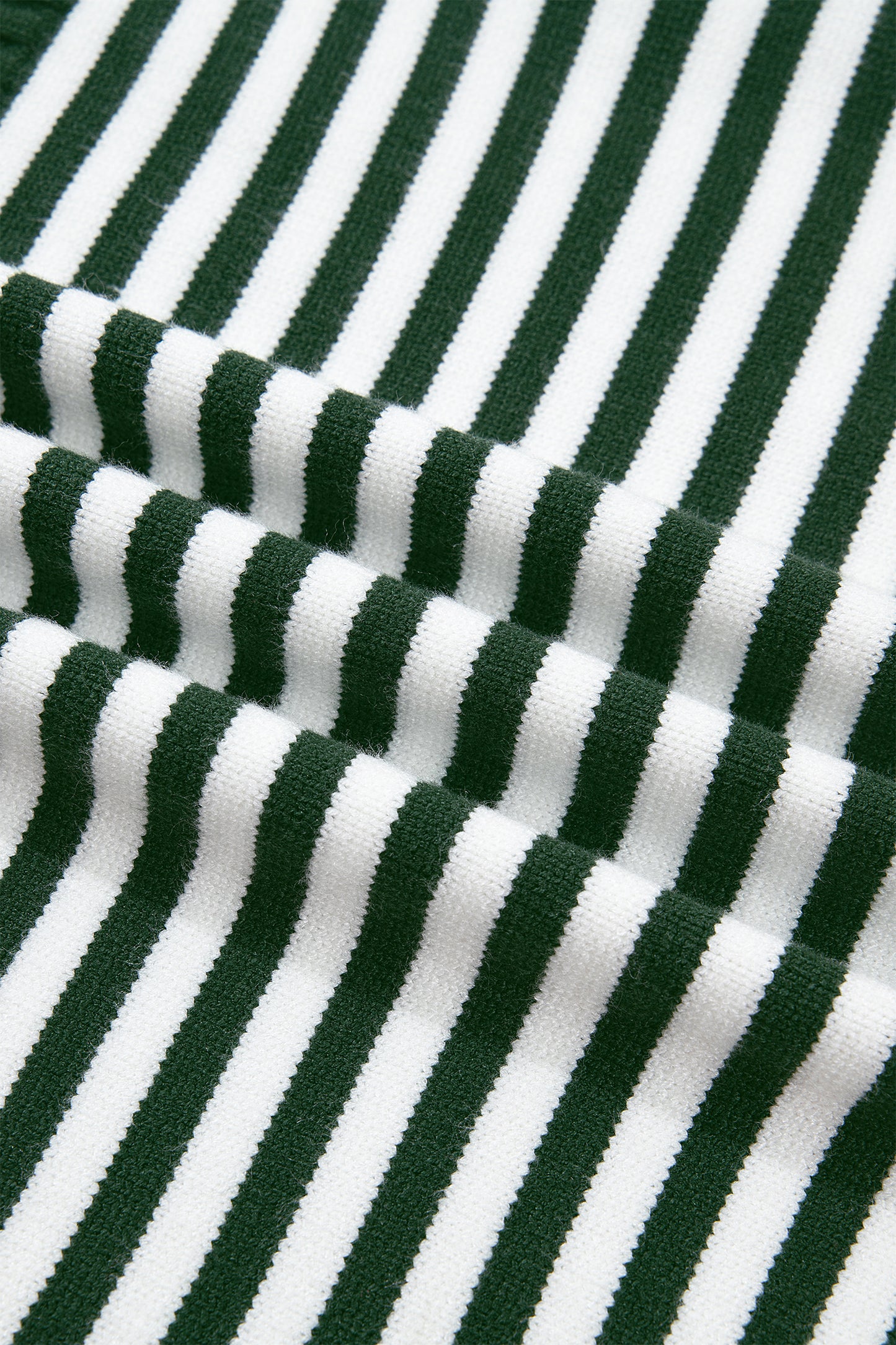Pink Stripe Striped Button Placket Drop Shoulder Long Sleeve Sweater