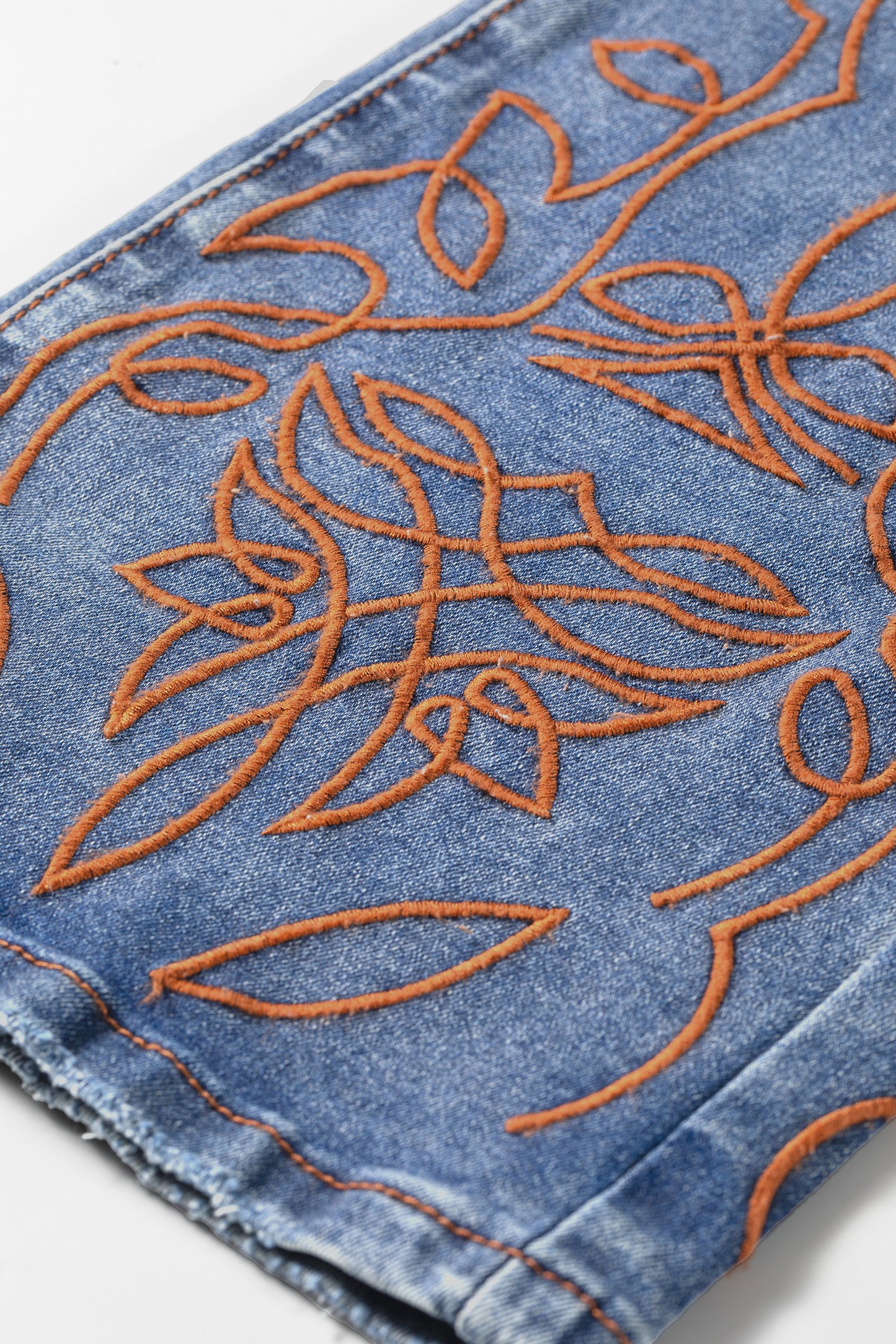 Ashleigh Blue Embroidered Flare Leg Jeans