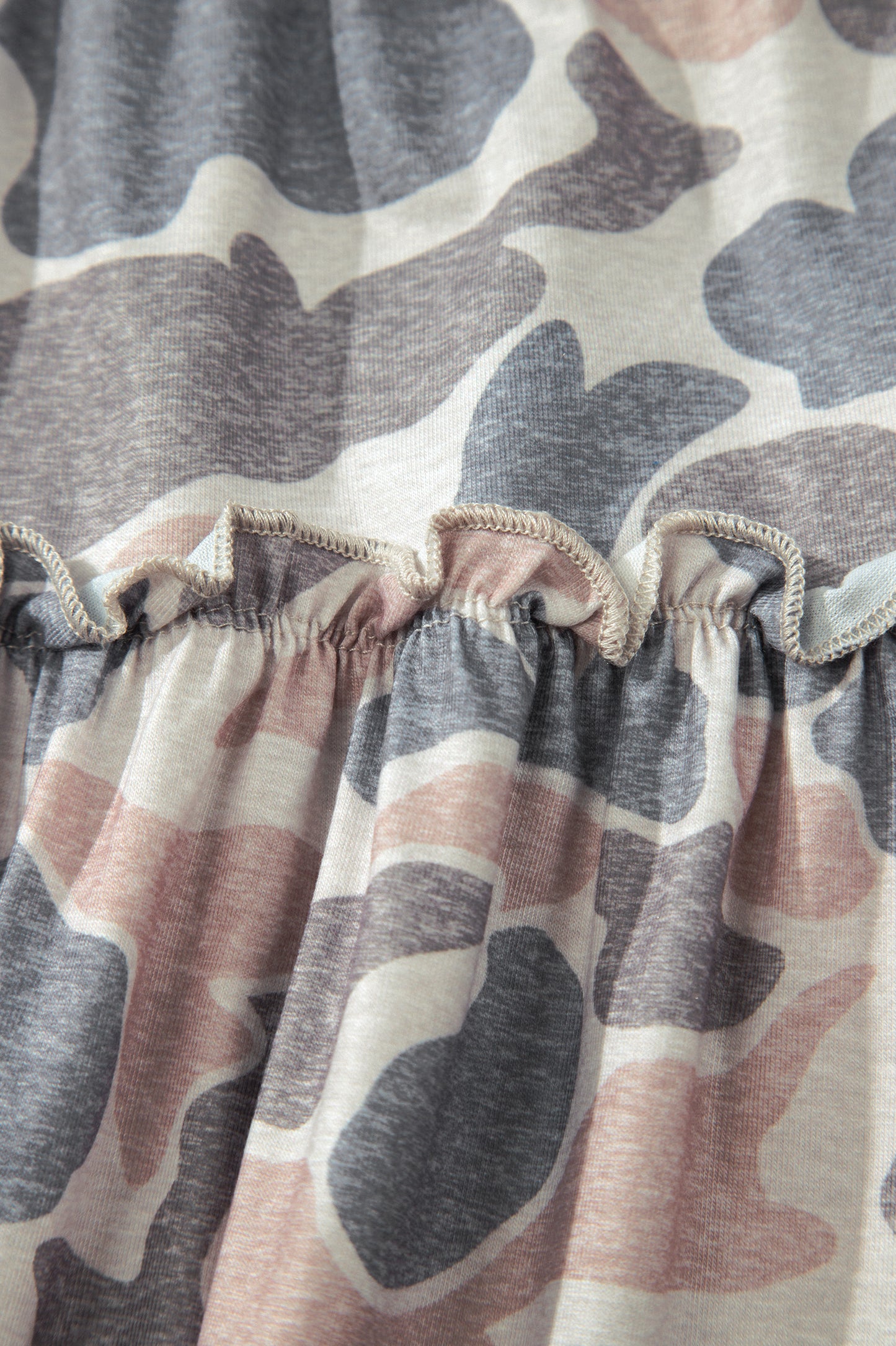 Multicolour Camo Print Wide Leg Casual Pants